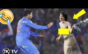क्रिकेट मैच के चलते ये लोग घूस आये मैदान में….जिनमे से बिना कपड़ो के ही आ गए