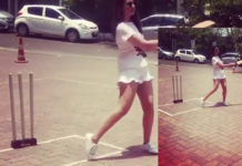 देखिये परिणीति चोपड़ा को छोटे कपड़ो में क्रिकेट खेलते हुए