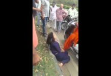 VIDEO: नशे में लड़की गिर पड़ी बीच रोड पर, देखें फिर क्या हुआ?