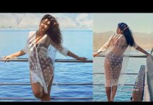 समुन्द्र किनारे बिकनी और ट्रांसपेरेंट ड्रेस पहने नजर आई ये एक्ट्रेस, वीडियो हुआ वायरल