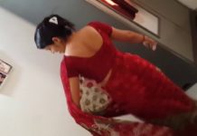 लाल साडी पहन भाभीजी ने करा बेहद हॉट डांस, दिखा रहीं हैं अपनी अदाएं