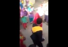 शादी के पहले दिन ही सब के सामने पति को बुरी तरह से डंडे से मारा