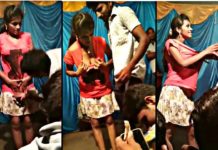 देखिये लड़का लड़की को अश्लील डांस करते हुए| लोग देखते रहे