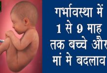 गर्भावस्था में 1-9 माह तक बच्चे और माँ में बदलाव | baby growth-changes in mother during Pregnancy