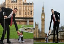 दुनिया का सबसे छोटा और बड़ा आदमी एक साथ | Shortest & Longest Man Clicked Together