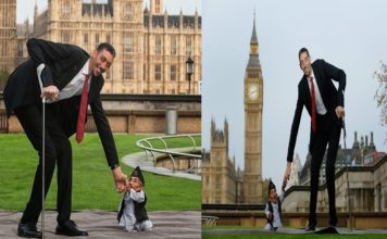 दुनिया का सबसे छोटा और बड़ा आदमी एक साथ | Shortest & Longest Man Clicked Together