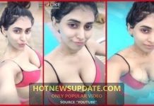 बिकनी पहन स्विमिंग पूल में दिखाई लड़की ने अपनी अदाएं